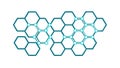 Blue Hexagonal Grid Vector Graphic, vector design Generative AI Royalty Free Stock Photo