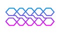 Blue Hexagonal Link Pattern Background, vector design Generative AI Royalty Free Stock Photo