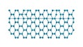 Blue Hexagonal Molecular Structure Pattern, vector design Generative AI Royalty Free Stock Photo