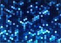 Blue Hexagonal Mosaic Background