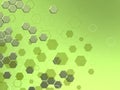 GREENISH TECH Hexagons in differnts shaphes OVER bright bACKGROUND Royalty Free Stock Photo