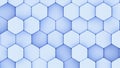 Blue hexagons geometric background, minimal honeycomb pattern wallpaper