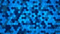Blue hexagons mosaic 3D render Royalty Free Stock Photo