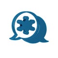 Blue Hexagram sheriff icon isolated on transparent background. Police badge icon.
