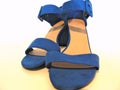 Blue High Heel Party Shoes Royalty Free Stock Photo