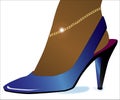 Blue High Heel Shoe