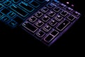 Blue High Tech PC Computer Keyboard Royalty Free Stock Photo