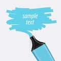 Blue highlighter vector.