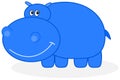 A blue hippo