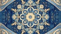 A Blue historical Islamic pattern AI, Generated Image