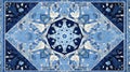 A Blue historical Islamic pattern AI, Generated Image