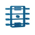 Blue Hockey table icon isolated on transparent background. Football table.