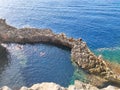 Blue Hole natural pool on Gozo island