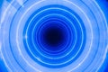 A blue hole is a well, illuminated. Abstract circle.