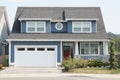 Blue Home House Exterior Details Red Door Royalty Free Stock Photo