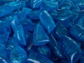 blue homemade hard candy as background, pastry, copy space, greeting card, postcard, banner, cover, mockup, for your