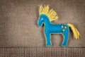 Blue horse toy with stars