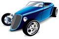 Blue Hot Rod Royalty Free Stock Photo