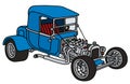 Blue hot rod Royalty Free Stock Photo