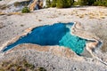 Blue Hot Spring Pool in Yellowstone National Park,USA Royalty Free Stock Photo