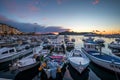 Blue Hour with boats by The Sea in Rovinj