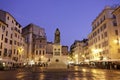 Blue hour Campo dei Fiori, Rome Royalty Free Stock Photo