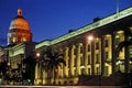 Blue Hour View City Hall Singapore Royalty Free Stock Photo