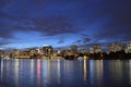 Blue Hour at the City of Oakland Royalty Free Stock Photo