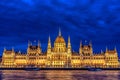 Blue Hour Closeup of the Hungarian Parliament Royalty Free Stock Photo