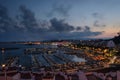 Panorama view of Blanes city in the evening, Costa Brava, Spain Royalty Free Stock Photo