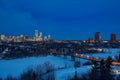 Blue Hour Edmonton Night Skyline