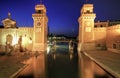 Blue hour at the gates of the Arsenale Royalty Free Stock Photo