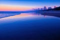 Blue hour on the Gold Coast, Queensland, Australia Royalty Free Stock Photo