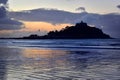 Close up Blue Hour at St Michaels Mount Cornwall UK