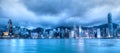Blue Hour Over Victoria Harbor, Hong Kong