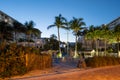 Blue hour photo Miami Beach The Savoy Hotel and pool