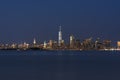 New York City Skyline from Bayonne New Jersey Royalty Free Stock Photo