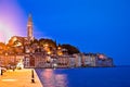 Blue hour in Rovinj waterfront