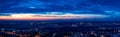 Blue hour sunset of the Missouri River and North Kansas City Royalty Free Stock Photo