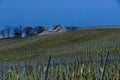 blue hour after sunset over the Jeker valley in Maastricht