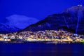 Blue hour in Tromso, Norway Royalty Free Stock Photo