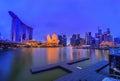 Blue Hour view singapore city wonderfull landscape asia