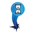 blue hourglass cursor with hole icon Royalty Free Stock Photo