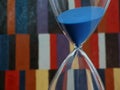 Blue hourglass in running counting