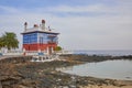 The blue house of Arrieta on Lanzarote, also called Casa Juanita