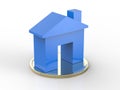 Blue house model Royalty Free Stock Photo
