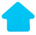 Blue house for posit. Symbol of small house of blue colour