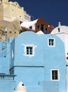 Blue House in Santorini Royalty Free Stock Photo