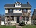 Basic Two Story House with One Dormer (84)R-PS Royalty Free Stock Photo