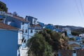 Blue houses in Juzcar (Smurf Village) in Malaga, Spain Royalty Free Stock Photo